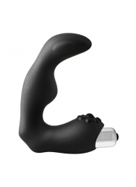 Черный вибромассажер простаты FantASStic Vibrating Prostate Massager - 11,3 см. - Dream Toys - во Владивостоке купить с доставкой