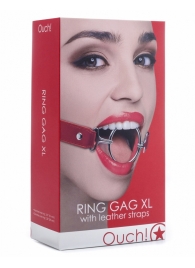 Расширяющий кляп Ring Gag XL с красными ремешками - Shots Media BV - купить с доставкой во Владивостоке
