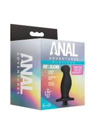 Черный анальный вибромассажёр Silicone Vibrating Prostate Massager 02 - 10,8 см. - Blush Novelties - во Владивостоке купить с доставкой