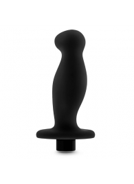 Черный анальный вибромассажёр Silicone Vibrating Prostate Massager 02 - 10,8 см. - Blush Novelties - во Владивостоке купить с доставкой