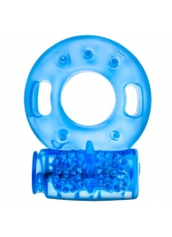 Голубое эрекционное виброкольцо Reusable Cock Ring - Blush Novelties - во Владивостоке купить с доставкой