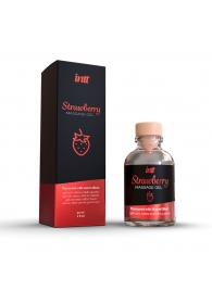 Массажный гель с ароматом клубники Strawberry - 30 мл. - INTT - купить с доставкой во Владивостоке