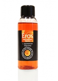 Массажное масло Eros exotic с ароматом персика - 50 мл. - Биоритм - купить с доставкой во Владивостоке