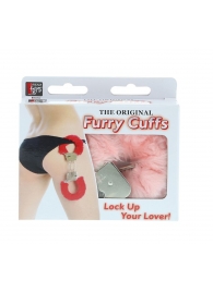 Металлические наручники с розовой меховой опушкой METAL HANDCUFF WITH PLUSH PINK - Dream Toys - купить с доставкой во Владивостоке