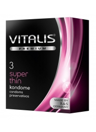 Ультратонкие презервативы VITALIS PREMIUM super thin - 3 шт. - Vitalis - купить с доставкой во Владивостоке