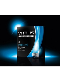 Классические презервативы VITALIS PREMIUM natural - 3 шт. - Vitalis - купить с доставкой во Владивостоке