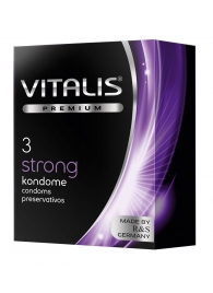 Презервативы с утолщенной стенкой VITALIS PREMIUM strong - 3 шт. - Vitalis - купить с доставкой во Владивостоке