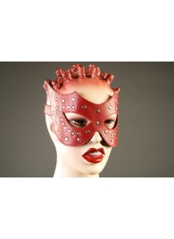 Красная кожаная маска с заклёпками - Подиум - купить с доставкой во Владивостоке