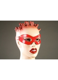 Красная лакированная маска-очки - Подиум - купить с доставкой во Владивостоке