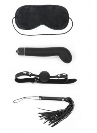 БДСМ-набор Deluxe Bondage Kit: маска, вибратор, кляп, плётка - Lovetoy - купить с доставкой во Владивостоке