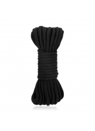 Черная хлопковая веревка для связывания Bondage Rope - 10 м. - Lux Fetish - купить с доставкой во Владивостоке
