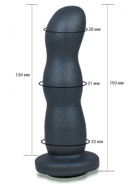 Черная анальная рельефная насадка-фаллоимитатор - 15 см. - LOVETOY (А-Полимер) - купить с доставкой во Владивостоке