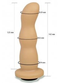 Телесная рельефная насадка Harness - 14,2 см. - LOVETOY (А-Полимер) - купить с доставкой во Владивостоке