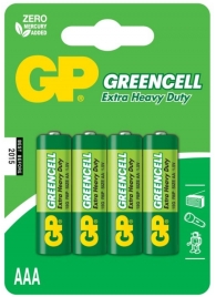 Батарейки солевые GP GreenCell AAA/R03G - 4 шт. - Элементы питания - купить с доставкой во Владивостоке