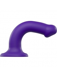 Фиолетовый фаллоимитатор-насадка Strap-On-Me Dildo Dual Density size M - 18 см. - Strap-on-me - купить с доставкой во Владивостоке