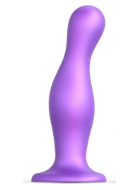Фиолетовая насадка Strap-On-Me Dildo Plug Curvy size L - Strap-on-me - купить с доставкой во Владивостоке