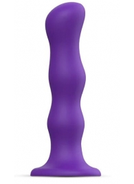Фиолетовая насадка Strap-On-Me Dildo Geisha Balls size XL - Strap-on-me - купить с доставкой во Владивостоке