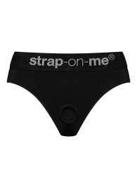 Черные трусики для насадок Heroine Lingerie Harness - size S - Strap-on-me - купить с доставкой во Владивостоке