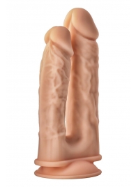 Телесный анально-вагинальный фаллоимитатор Double Penetrator - 19,5 см. - Dream Toys