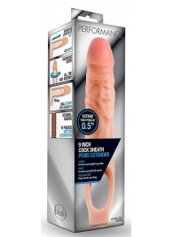 Телесная насадка на пенис 9 Inch Cock Sheath Extender - 22,2 см. - Blush Novelties - во Владивостоке купить с доставкой