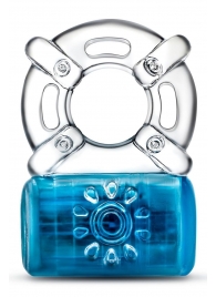 Синее эрекционное виброкольцо Pleaser Rechargeable C-Ring - Blush Novelties - во Владивостоке купить с доставкой