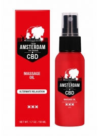 Стимулирующее массажное масло CBD from Amsterdam Massage Oil - 50 мл. - Shots Media BV - купить с доставкой во Владивостоке