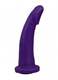 Фиолетовая гладкая изогнутая насадка-плаг - 14,7 см. - LOVETOY (А-Полимер) - купить с доставкой во Владивостоке