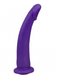 Фиолетовая гладкая изогнутая насадка-плаг - 20 см. - LOVETOY (А-Полимер) - купить с доставкой во Владивостоке