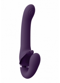 Фиолетовый женский безремневой вибрострапон Satu - 23 см. - Shots Media BV - купить с доставкой во Владивостоке