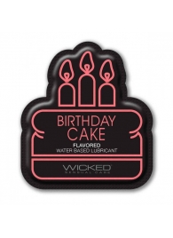 Лубрикант на водной основе со вкусом торта с кремом Wicked Aqua Birthday cake - 3 мл. - Wicked - купить с доставкой во Владивостоке