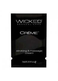 Крем для массажа и мастурбации Wicked Stroking and Massage Creme - 3 мл. - Wicked - купить с доставкой во Владивостоке