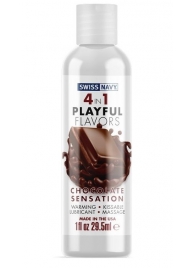 Массажный гель 4-в-1 Chocolate Sensation с ароматом шоколада - 29,5 мл. - Swiss navy - купить с доставкой во Владивостоке
