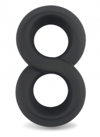 Черное двойное эрекционное кольцо Ultra Soft Platinum Cure Silicone Cockring - Lovetoy - во Владивостоке купить с доставкой
