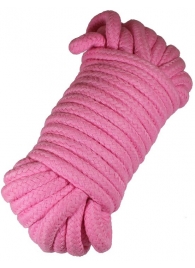Розовая верёвка для бондажа и декоративной вязки - 10 м. - Eroticon - купить с доставкой во Владивостоке