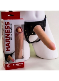 Страпон Харнесс из трусиков и насадки-фаллоса - 17,5 см. - LOVETOY (А-Полимер) - купить с доставкой во Владивостоке