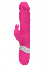 Розовый реалистичный вибратор-кролик - 23 см. - Devi