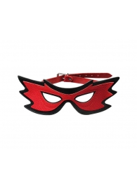 Красно-чёрная маска на глаза с разрезами - Sitabella - купить с доставкой во Владивостоке
