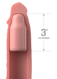 Телесная насадка-удлинитель 3 Inch Silicone Mega X-tension - 22,9 см. - Pipedream - во Владивостоке купить с доставкой