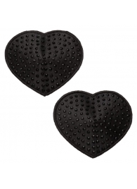 Черные пэстисы в форме сердечек Heart Pasties - California Exotic Novelties - купить с доставкой во Владивостоке