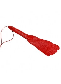 Красная хлопалка в форме ступни - 34,5 см. - Sitabella - купить с доставкой во Владивостоке