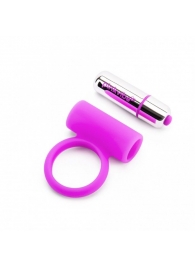 Лиловое эрекционное кольцо с вибрацией - Pink Vibe - во Владивостоке купить с доставкой
