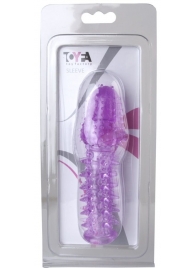 Фиолетовая насадка, удлиняющая половой член - 13,5 см. - Toyfa Basic - во Владивостоке купить с доставкой
