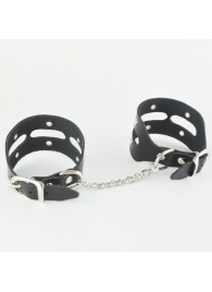Черные кожаные наручники   Лира - Sitabella - купить с доставкой во Владивостоке
