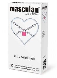 Ультрапрочные презервативы Masculan Ultra Safe Black - 10 шт. - Masculan - купить с доставкой во Владивостоке