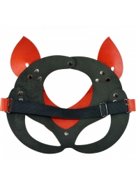 Красно-черная кожаная маска «Кошечка» - Sitabella - купить с доставкой во Владивостоке