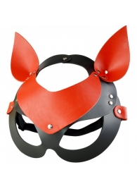 Красно-черная кожаная маска «Кошечка» - Sitabella - купить с доставкой во Владивостоке
