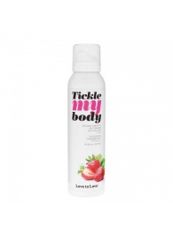 Массажная хрустящая пенка Tickle My Body Strawberry с ароматом клубники - 150 мл. - Love to Love - купить с доставкой во Владивостоке