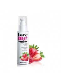 Съедобное согревающее массажное масло Love Me Tender Strawberry с ароматом клубники - 100 мл. - Love to Love - купить с доставкой во Владивостоке