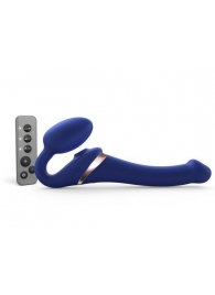 Синий безремневой страпон Multi Orgasm Size S с клиторальной стимуляцией - Strap-on-me - купить с доставкой во Владивостоке