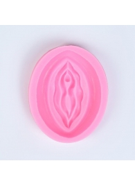 Розовая силиконовая форма в виде вульвы - Сима-Ленд - купить с доставкой во Владивостоке